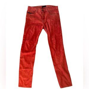 Diesel Black Gold Superbia-NP Jeans W30 in Red Orange Made in Italy